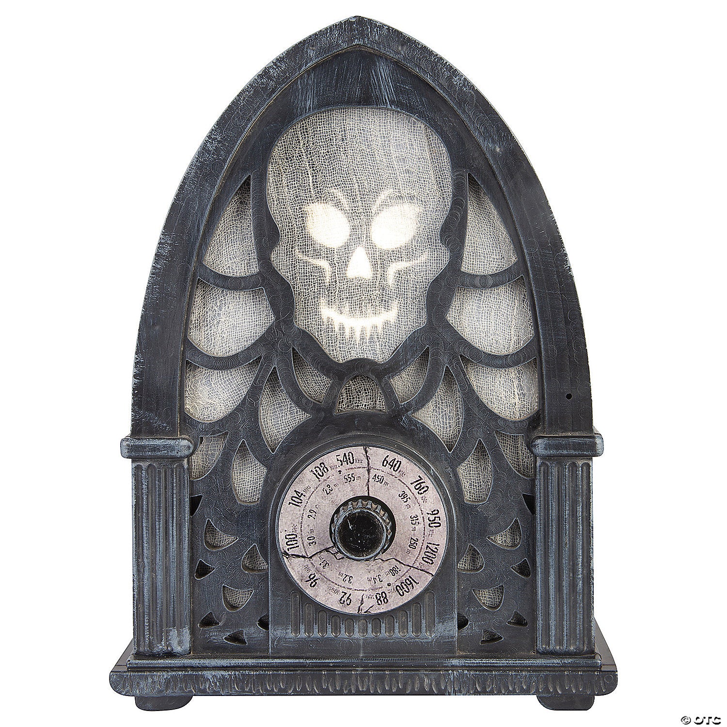 12-Inch Light-Up Black Haunted Radio - Image 2