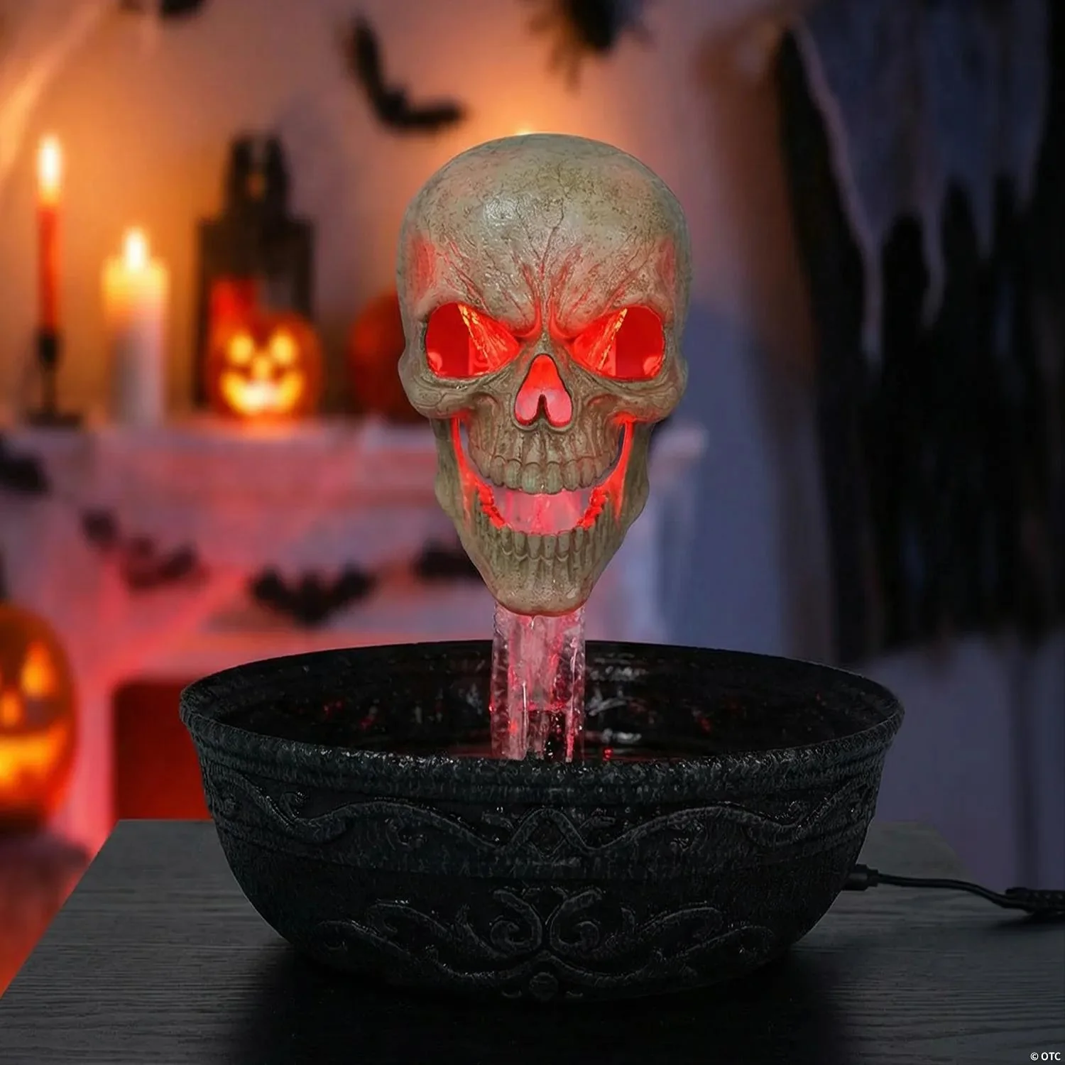 14" Bleeding Skull Fountain