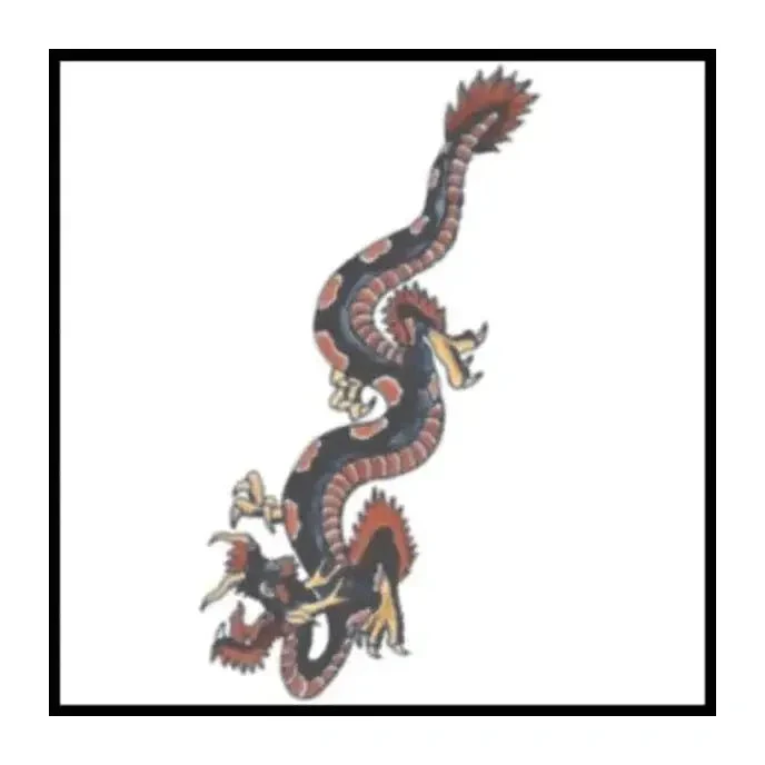 1930 Dragon Vintage Temporary Tattoos
