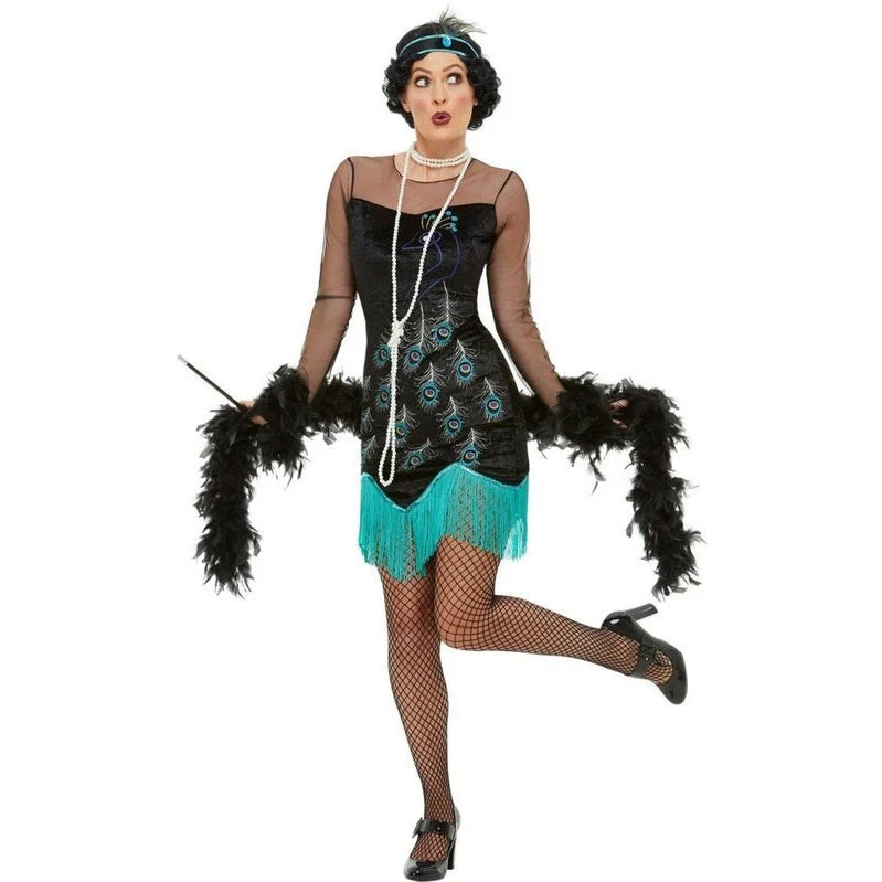 20s Peacock Flapper Costume - Image 2