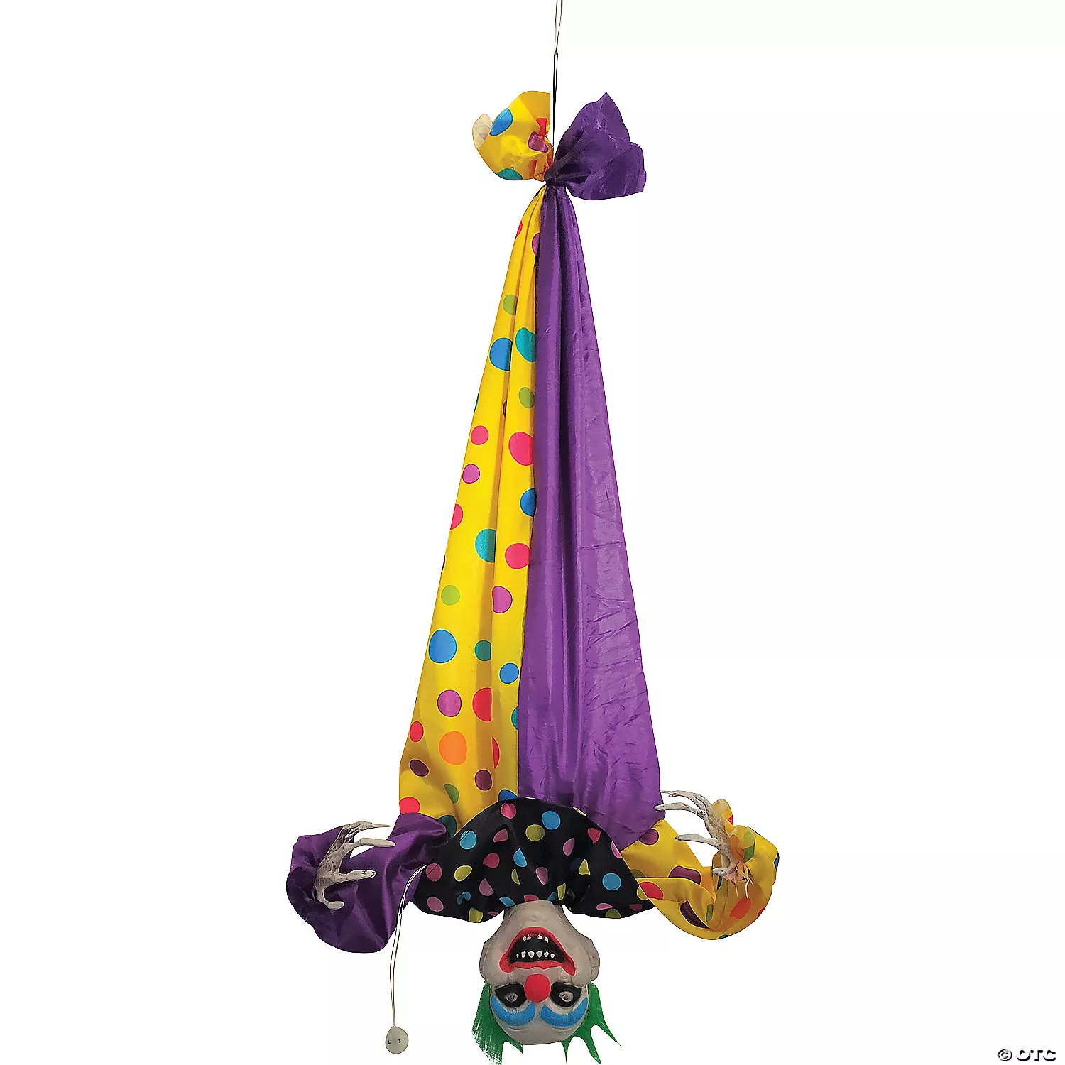 36" Animated Hanging Horror Clown - Image 2