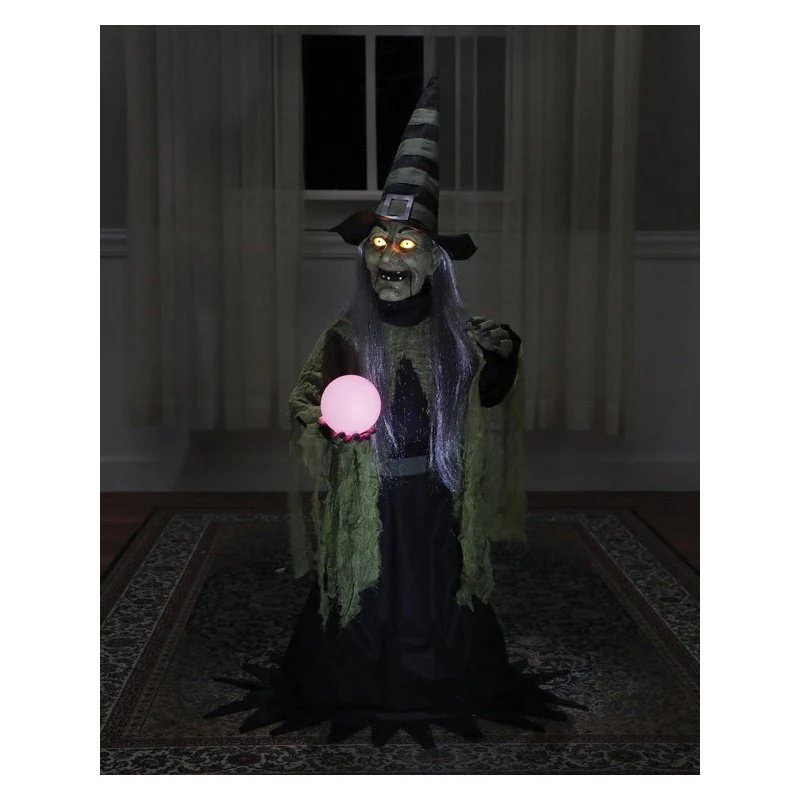 36" Fortune Teller Witch Animated Prop - Image 2