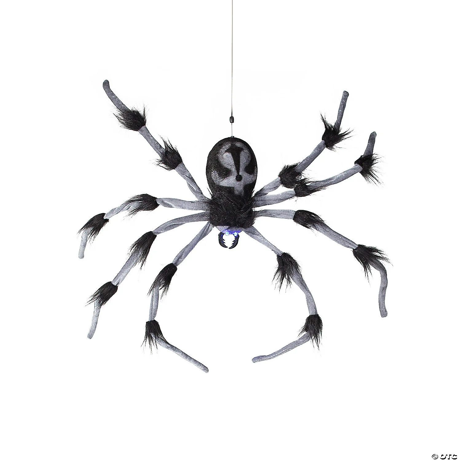 3ft Grey and Black Hanging Animated Spider - Image 2