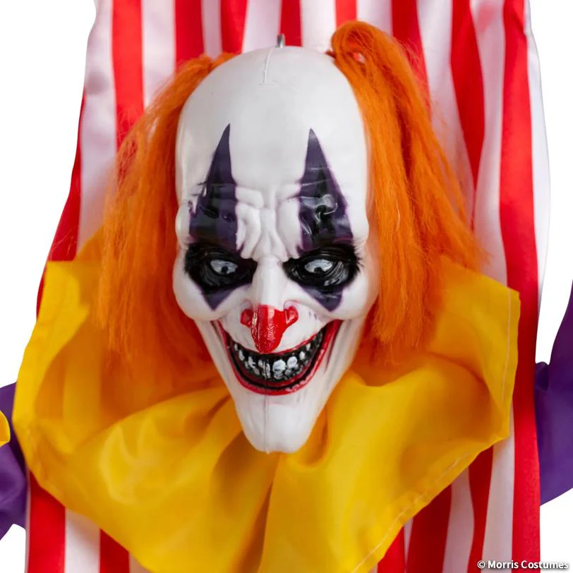 4 Ft Animated Hanging Clown Swing Decoration with Sound - Image 2