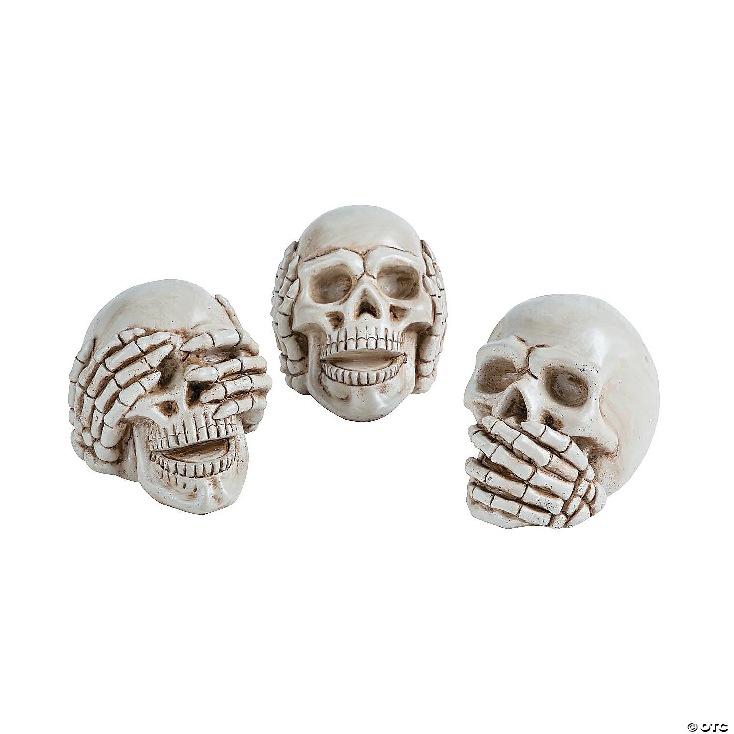5" Hear No Evil, See No Evil, Speak No Evil Skulls Resin - Image 2