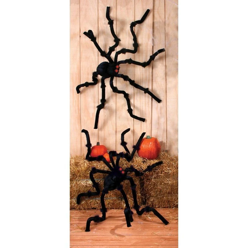 50" Lu Plush Black Spider