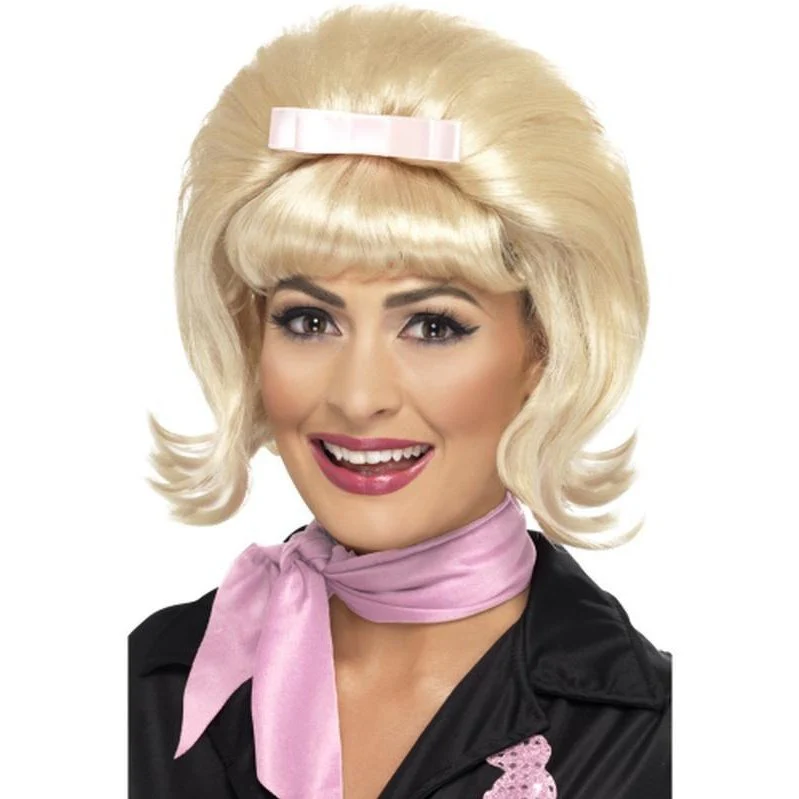 50s Flicked Beehive Bob Blonde