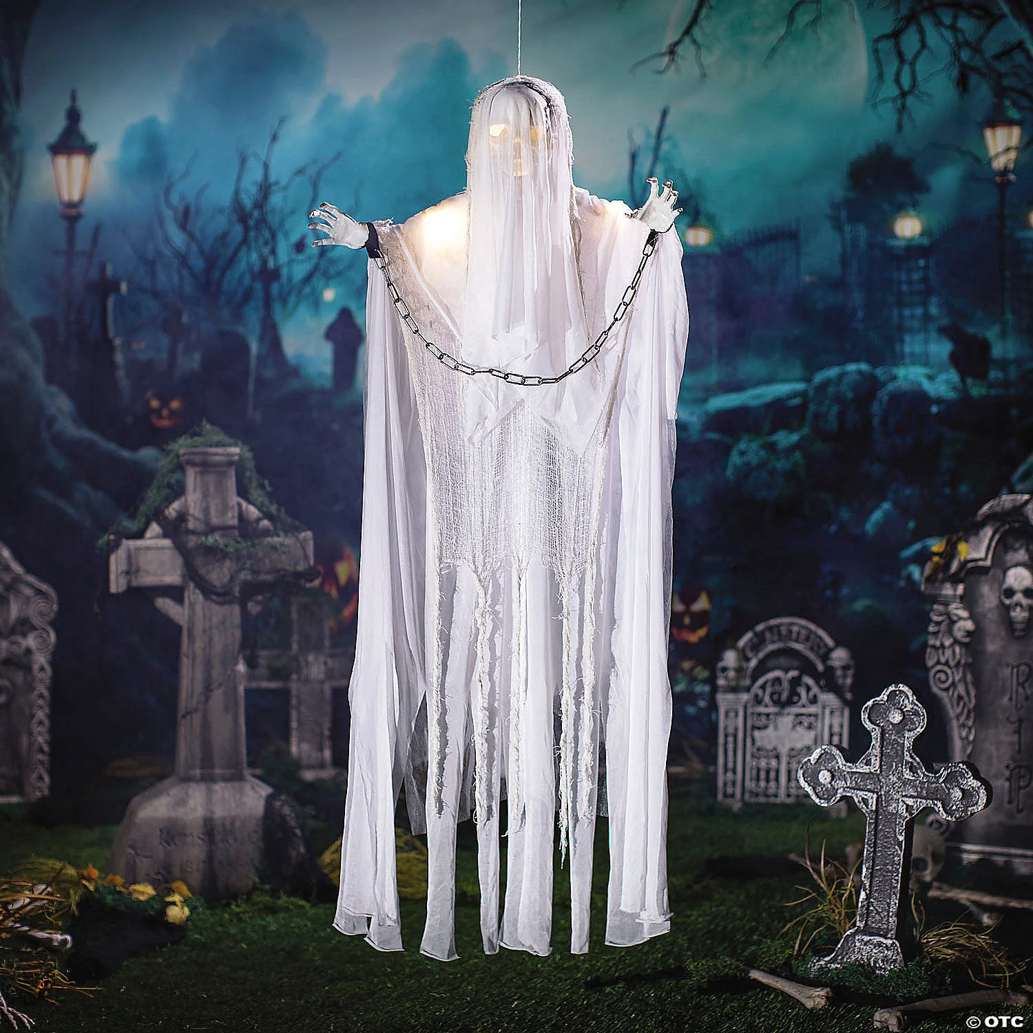 5ft Hanging White Grim Reaper