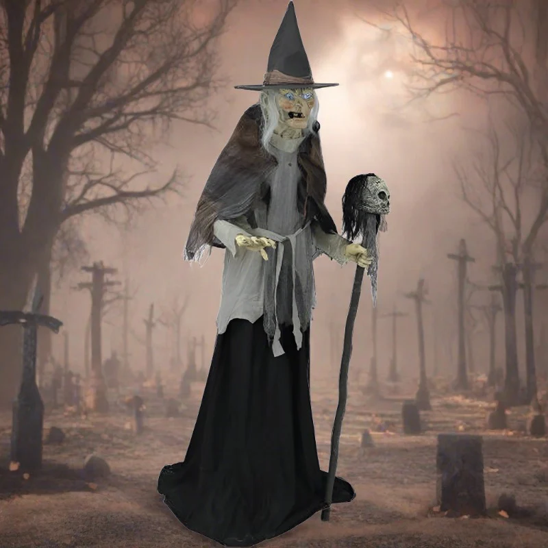 6' Lunging Witch With Digit Eye Animated Prop