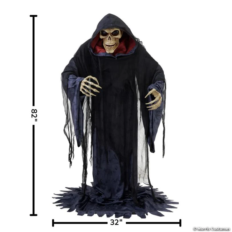 6 Ft 9 Animated Rising Skeleton Reaper Halloween Decoration - Image 2