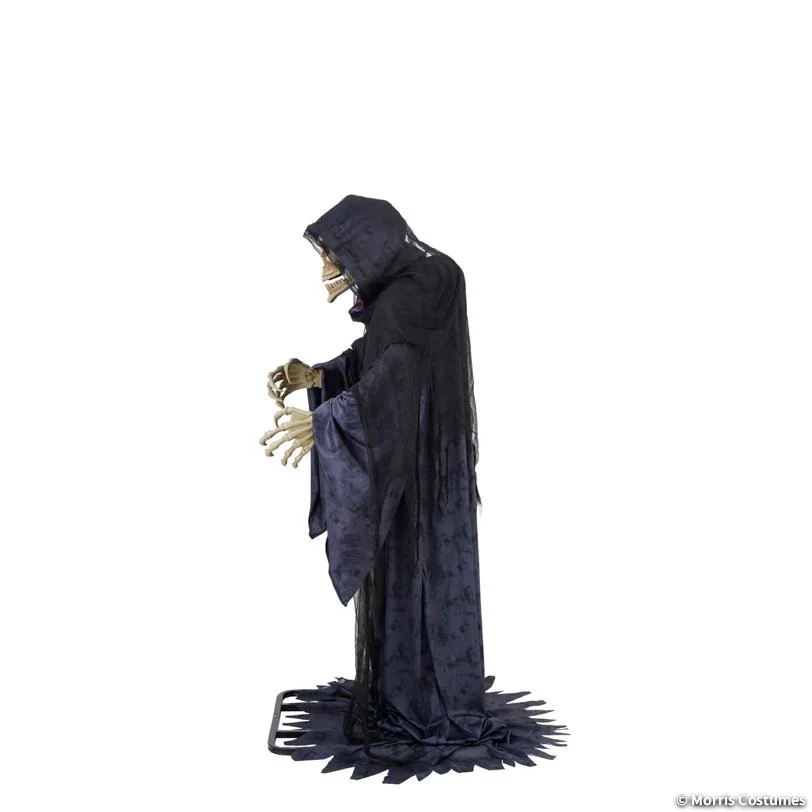 6 Ft 9 Animated Rising Skeleton Reaper Halloween Decoration - Image 3