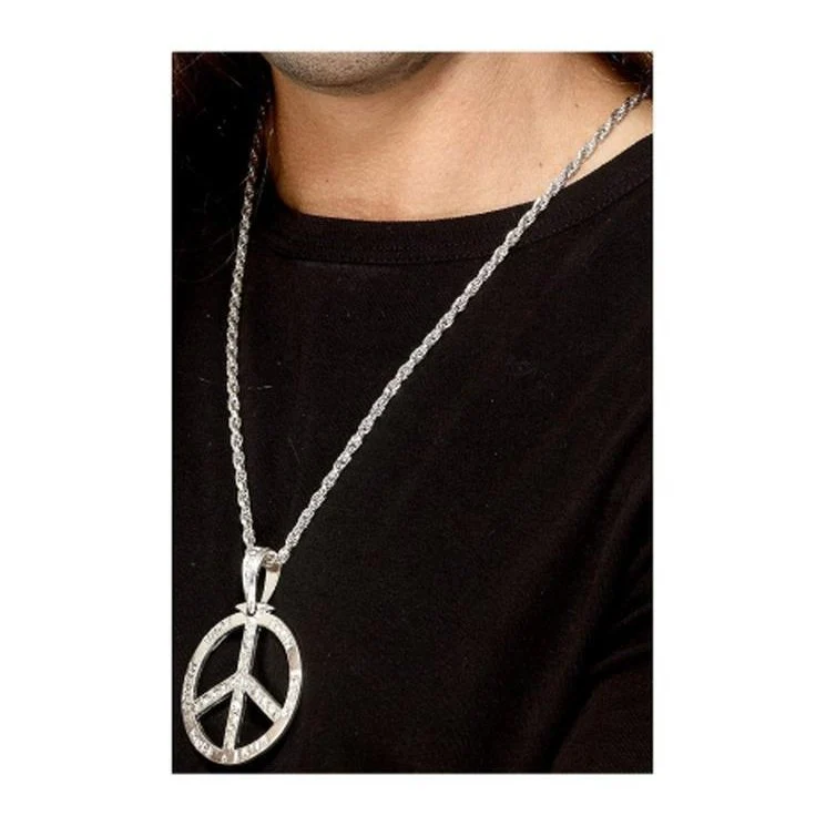 '60s Peace Sign Hippie Medallion
