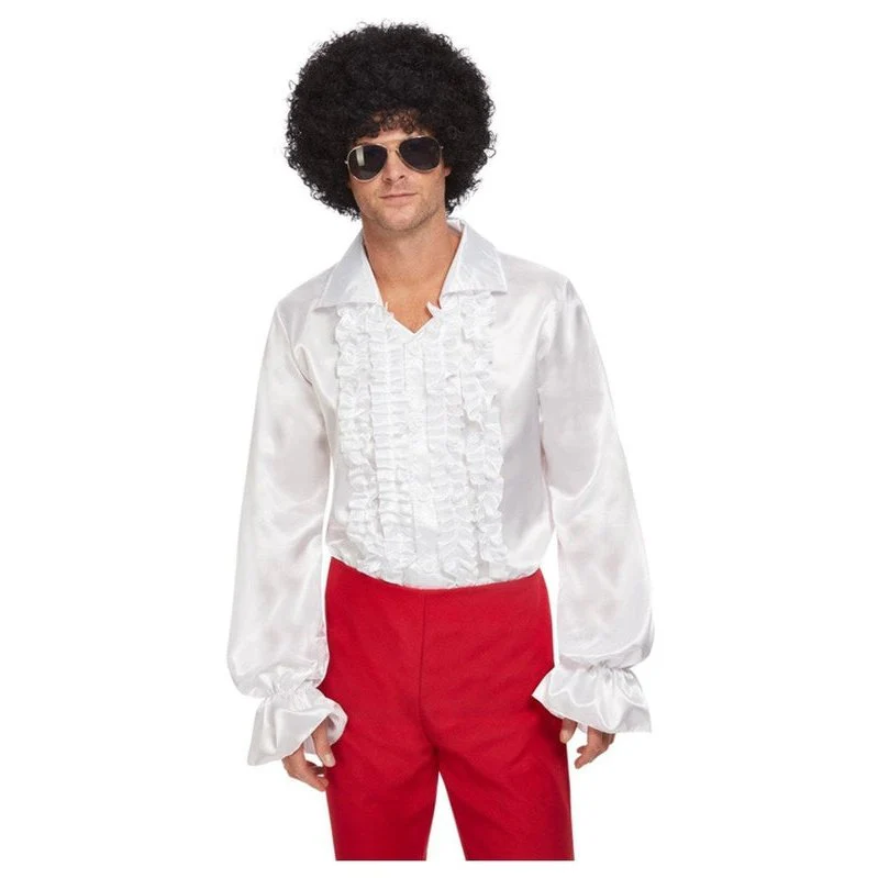 60's Ruffled Shirt, White - Image 2