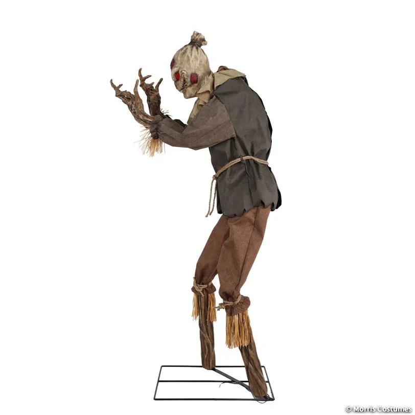 7 Ft. Animated Light-Up Grim Stalker Scarecrow - Image 3