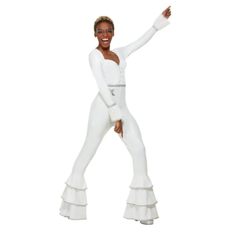 70s Deluxe Glam Costume, White - Image 2