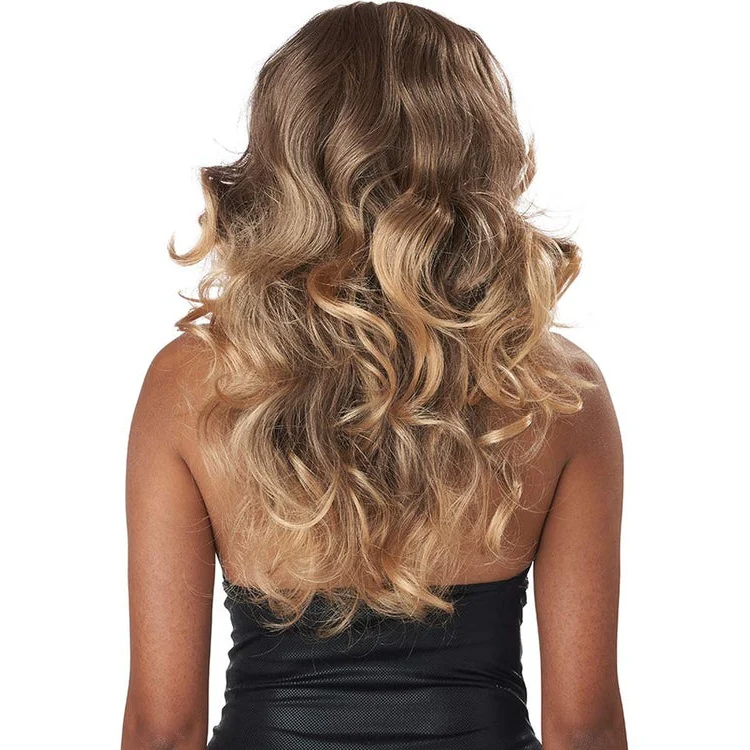 70s Party Girl Curly Brown Blonde Wig - Image 2
