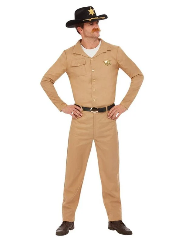 80s Sheriff Costume, Beige - Image 2