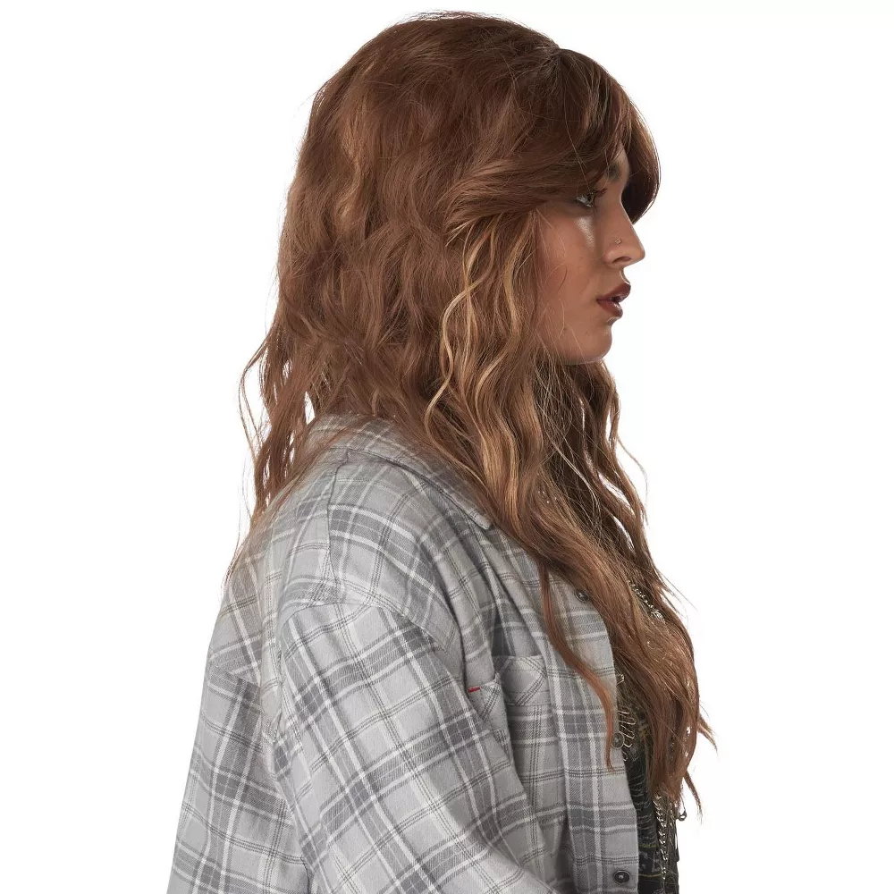 90'S Grunge Rocker Adult Wig (Brunette) - Image 2