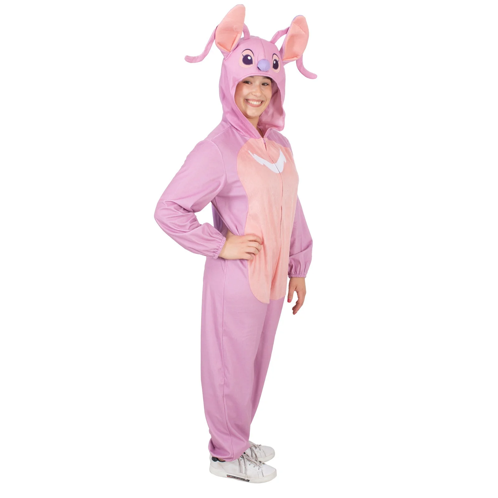 Angel (Lilo & Stitch) Hooded Onesie Costume, Adult - Image 2