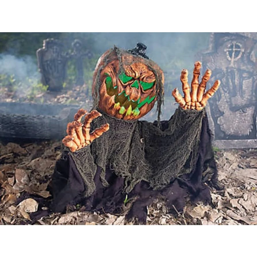 Animated Pumpkin Groundbreaker Yard Decoration - Image 2