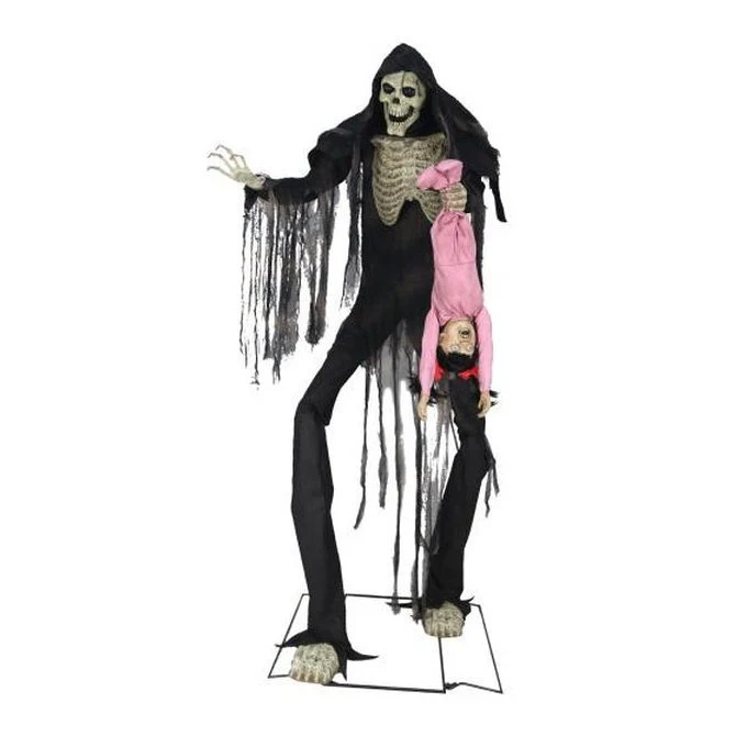 Animated Towering Boogey Man With Kid Prop - Image 3