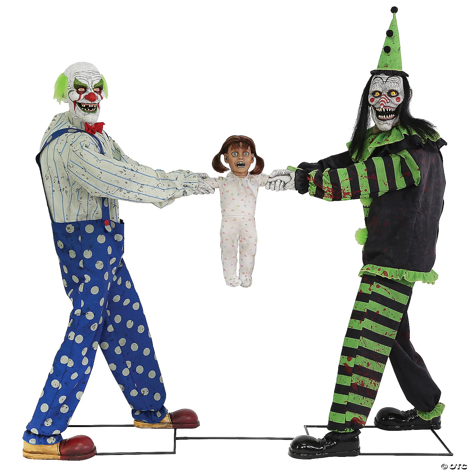 Animated Tug Of War Clowns - Green and Black - Image 3