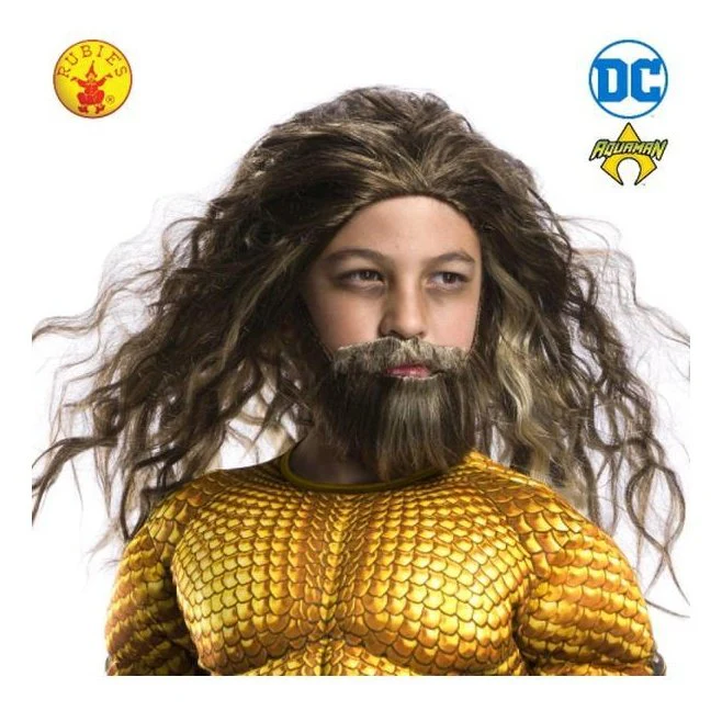 Aquaman Beard & Wig Set, Child