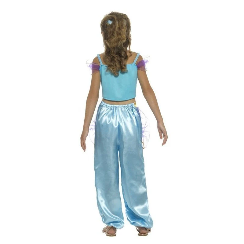Arabian Princess Costume, Blue, with Top, Trousers & Headpiece - Image 3
