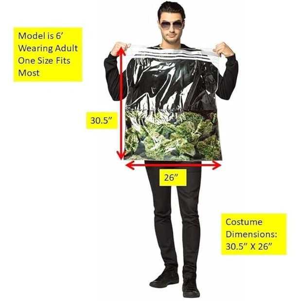 Bag of Weed Costume, Adult - Image 4