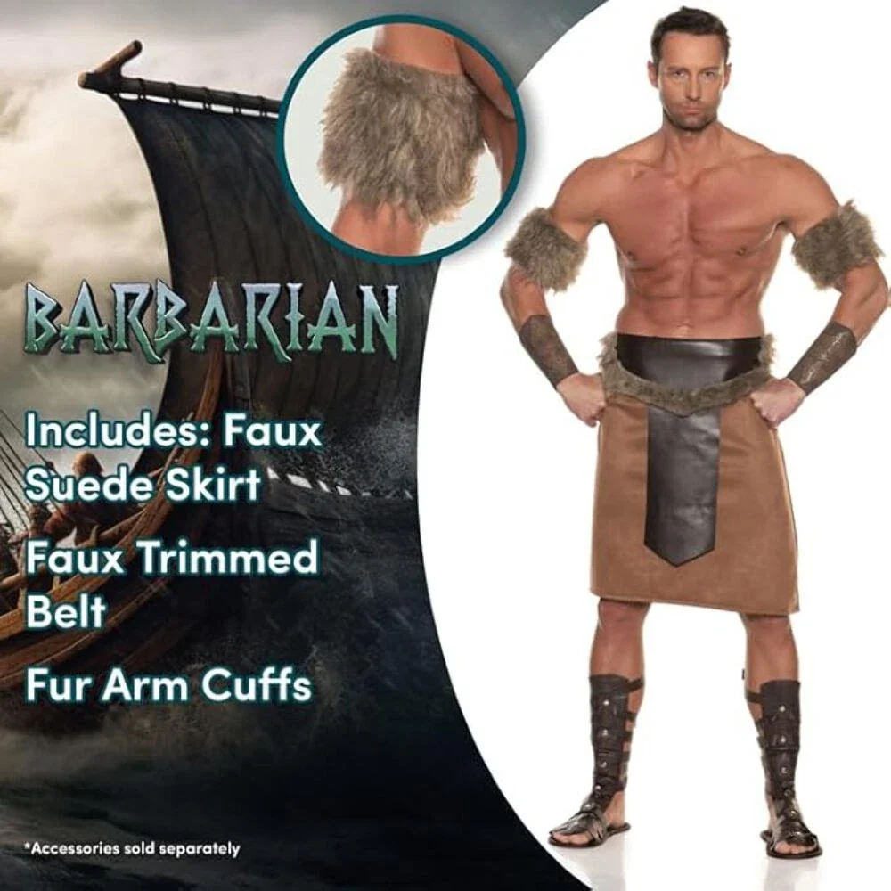 Barbarian Cave Man Adult Costume - Image 2