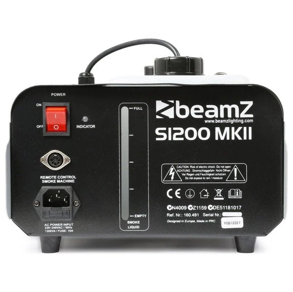 Beamz S1200 Mk2 Smoke Machine 1200W with Timer - Image 2