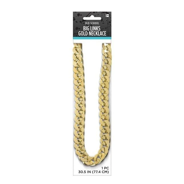 Big Links Bling Gold Necklace