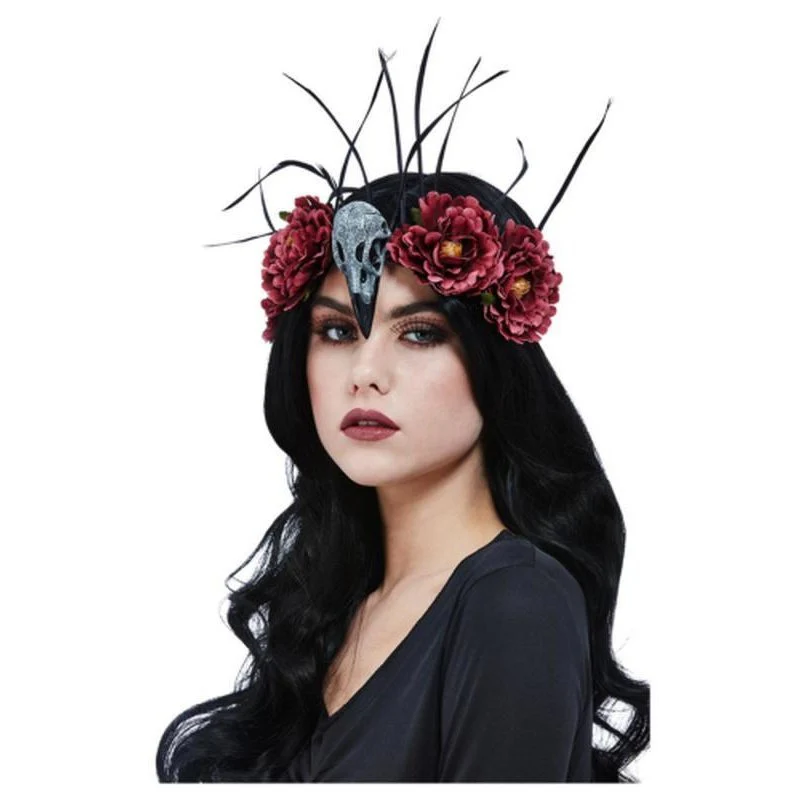 Bird Skull & Feather Headband