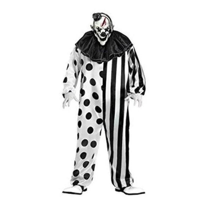Black And White Clown Suit Plus Size