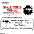 Translucent Dark Grey Full Length Angel Wings Adult - Image 4