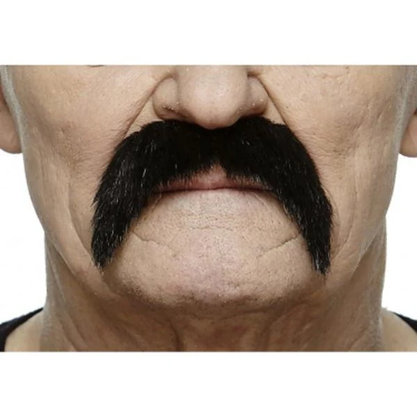 Black Grey Peppered Wild West Moustache