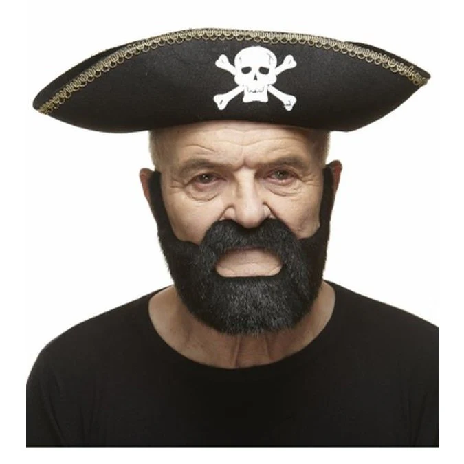 Black Lincoln Beard And Moustache