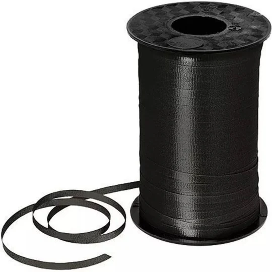 Black Metallic Curling Balloon Ribbon