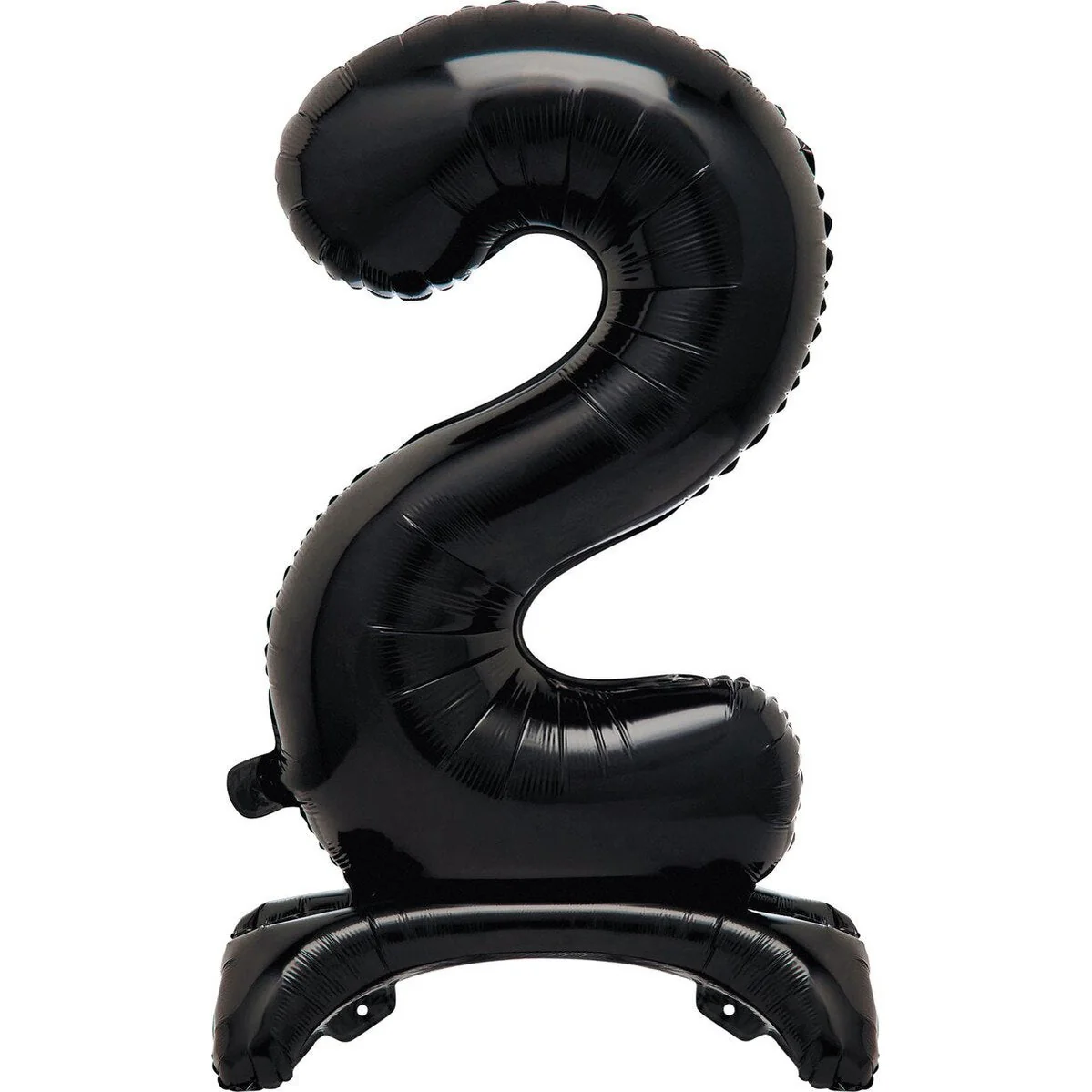 Black Number 2 Standing Foil Balloon-76cm