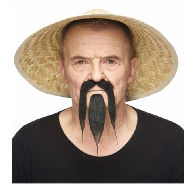 Black Oriental Beard And Moustache