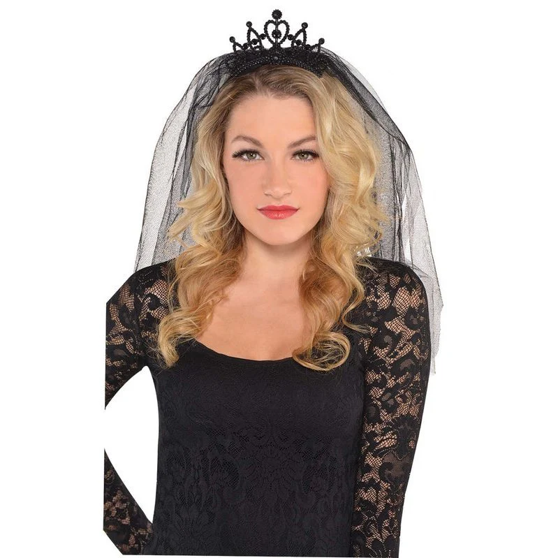 Black Veiled Tiara