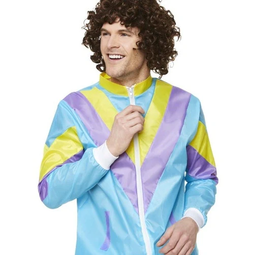 Blue Shell Suit 80s Costume - Image 3