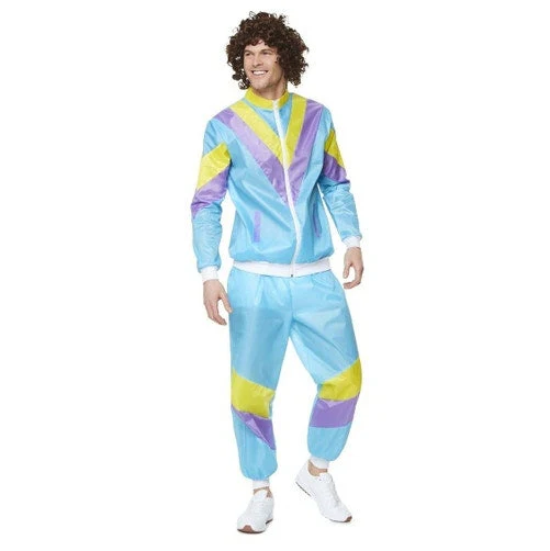 Blue Shell Suit 80s Costume - Image 4