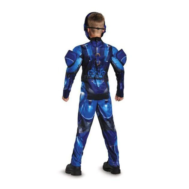 Blue Spartan Classic Muscle Costume - Image 2