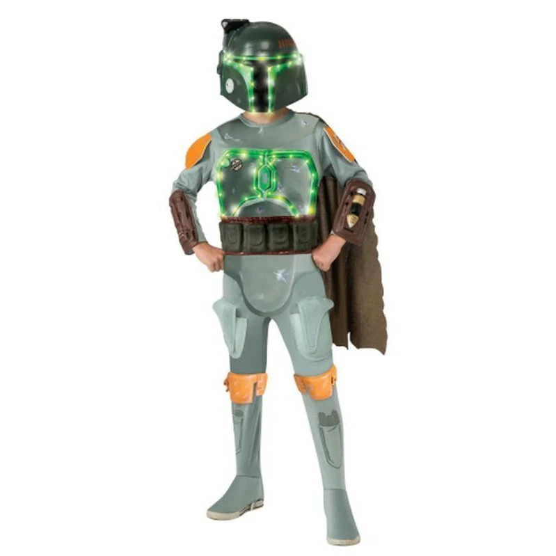 Boba Fett Star Wars Deluxe Light Up Child Size S - Image 2