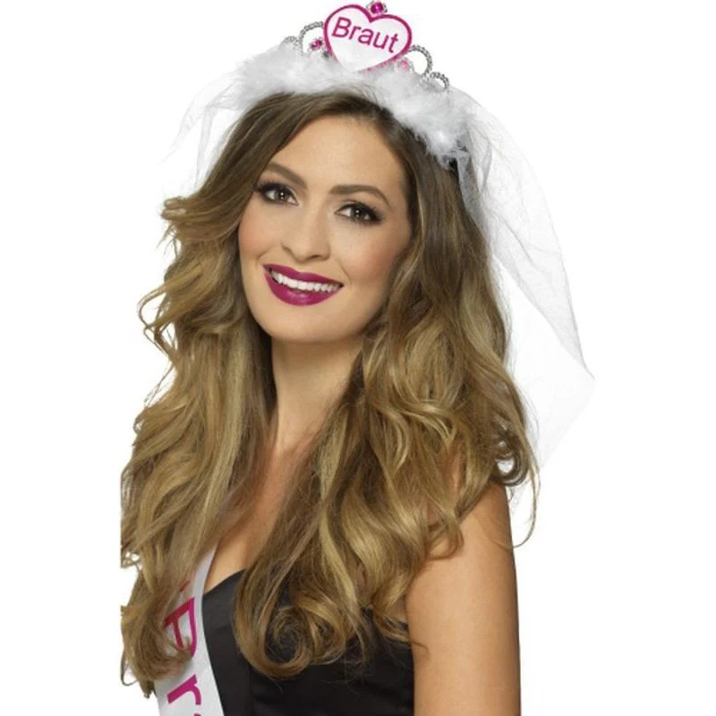 Braut Tiara, White And Pink
