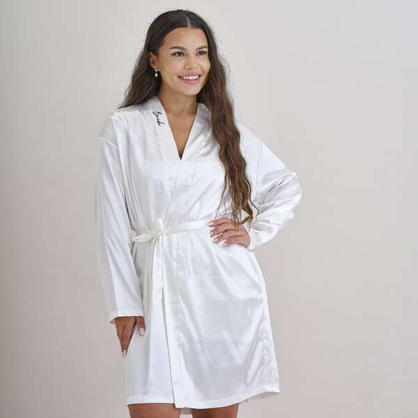 Bride Dressing Gown Robe Hens Party White