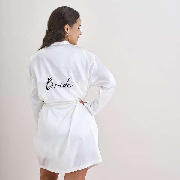 Bride Dressing Gown Robe Hens Party White - Image 2