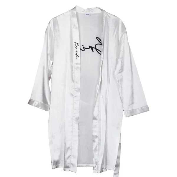 Bride Dressing Gown Robe Hens Party White - Image 3