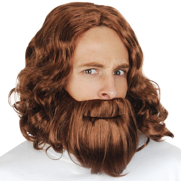 Brown Jesus Wig and Beard